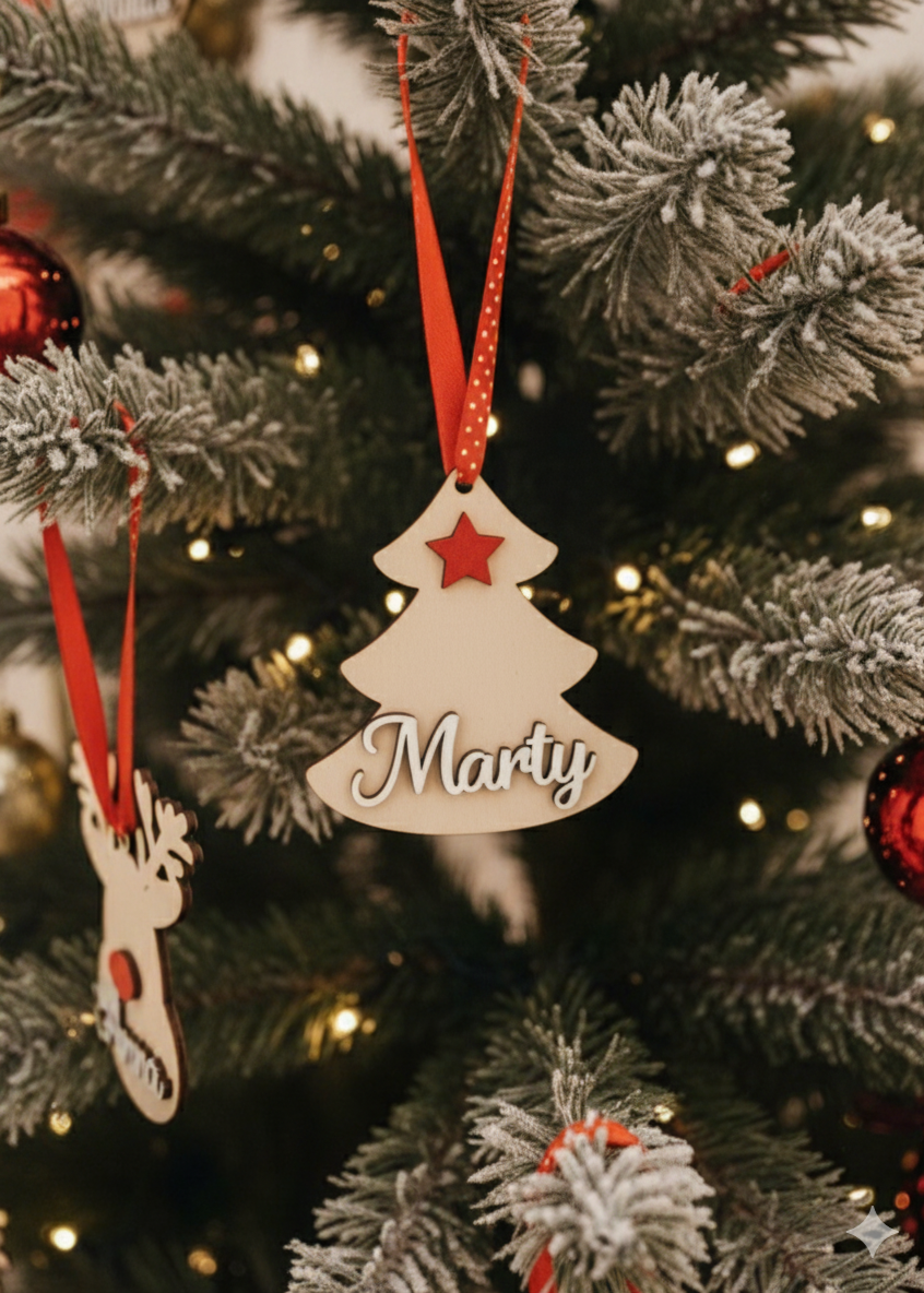 Sagoma Albero in Legno con Nome