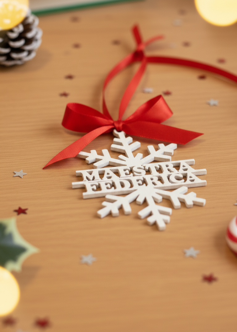 Fiocco di Neve per Maestre con Nome