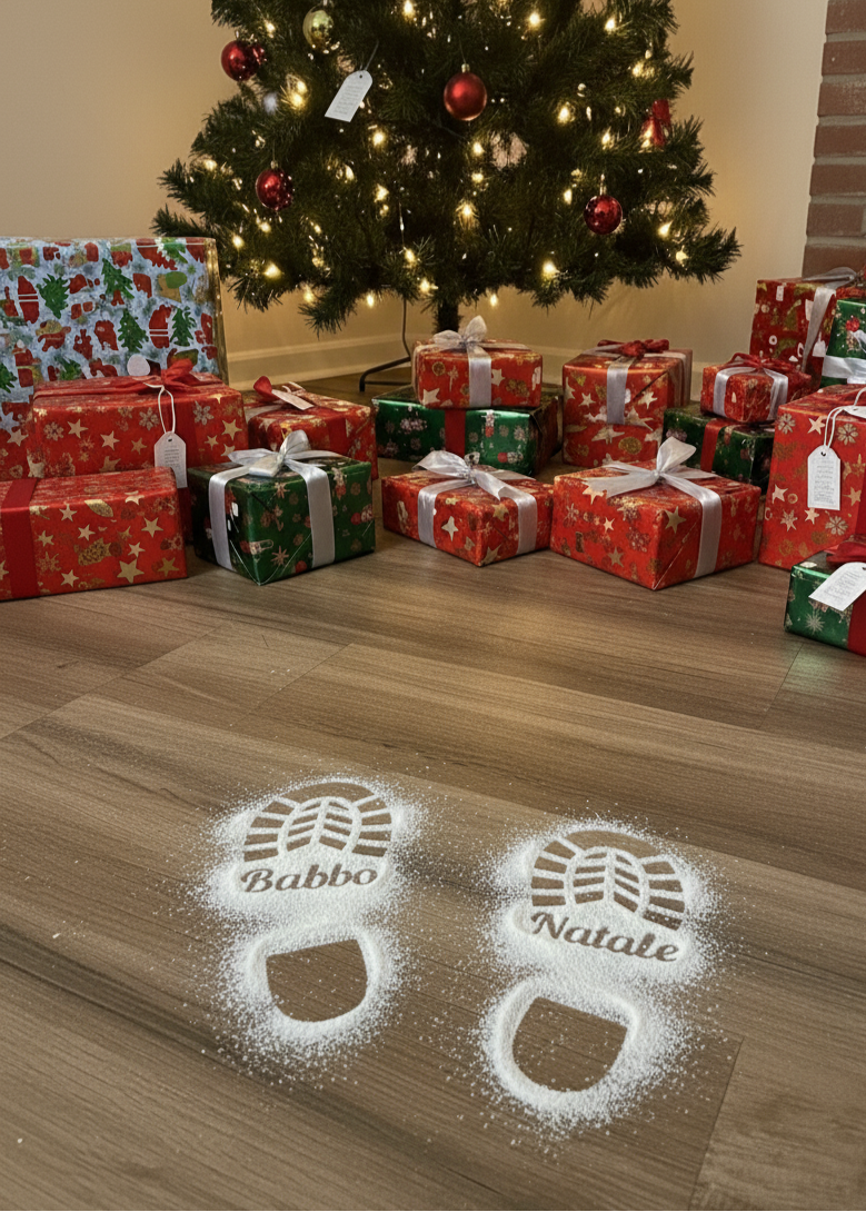 Impronte in Legno di Babbo Natale