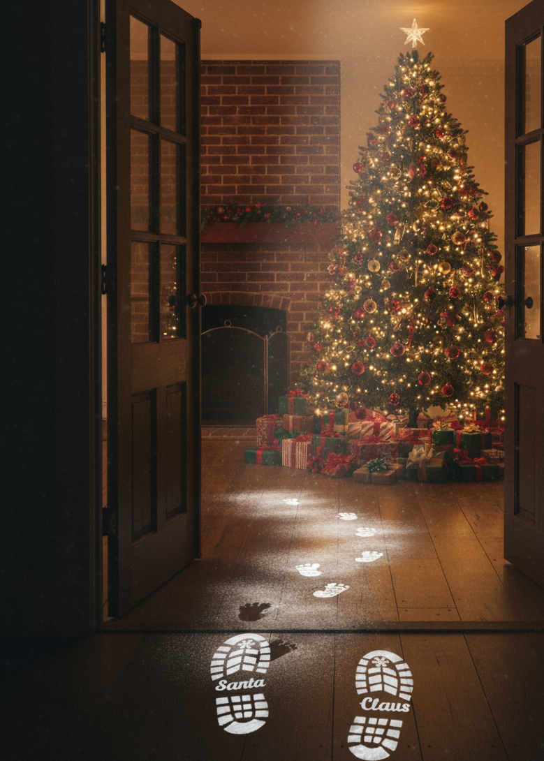 Impronte in Legno di Babbo Natale