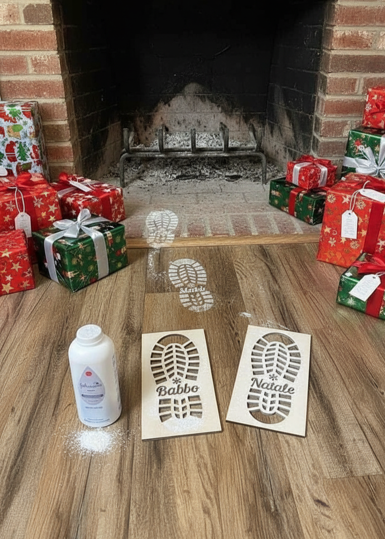 Impronte in Legno di Babbo Natale